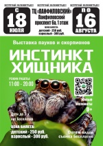 Выставка пауков и скорпионов «Инстинкт хищника»!